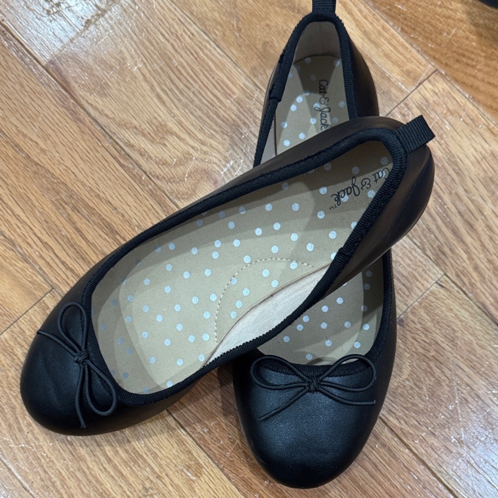 Cat & Jack Black Bow Flats